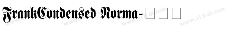 FrankCondensed Norma字体转换